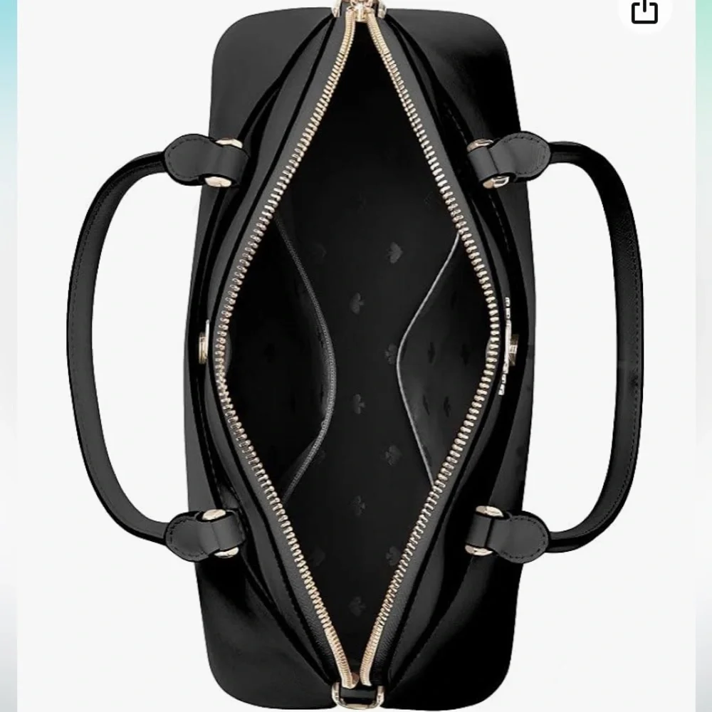 New Kate Spade New York Medium Dome Satchel Saffiano Leather Black with tags⭐️⭐️ - Picture 3 of 16